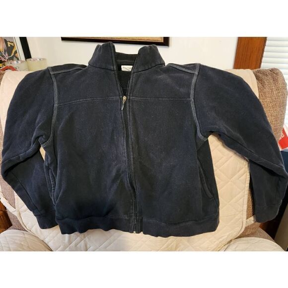 Columbia Large black full zip up knitt jacket with lining and 2 front pockets - Picture 1 of 7